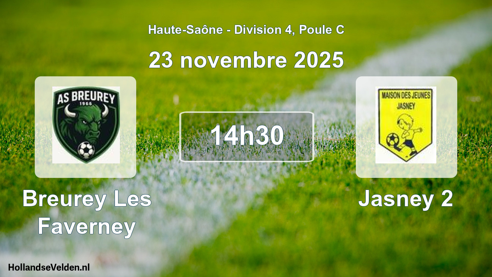 Match programmé: Breurey Les Faverney - Jasney 2 (23 novembre 2025)