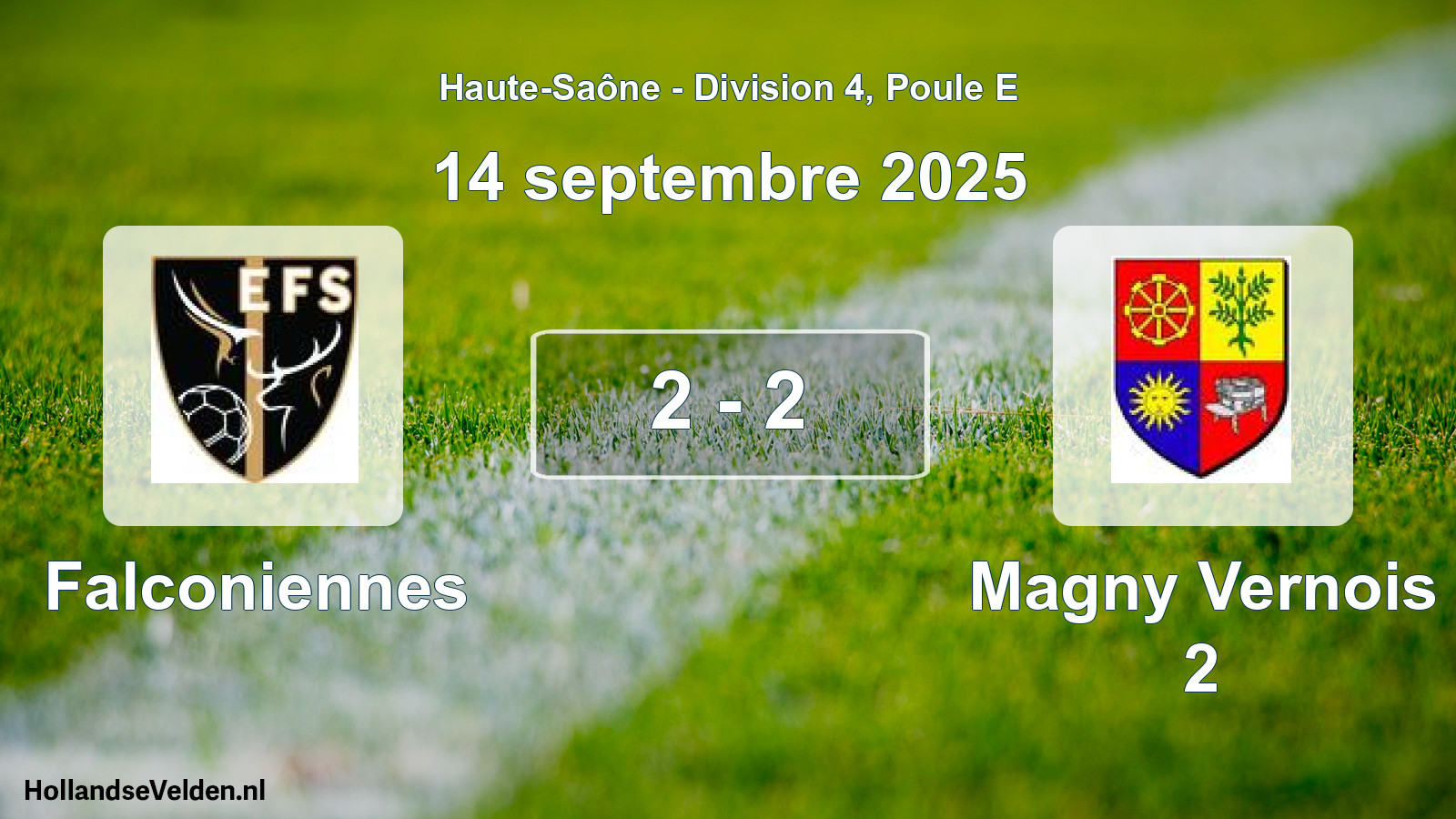 Match joué: Falconiennes - Magny Vernois 2 2 - 2 (14 septembre 2025)