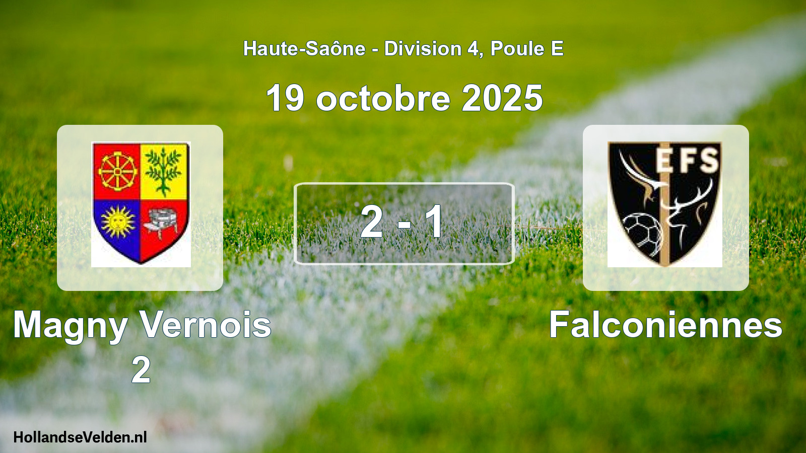 Match joué: Magny Vernois 2 - Falconiennes 2 - 1 (19 octobre 2025)