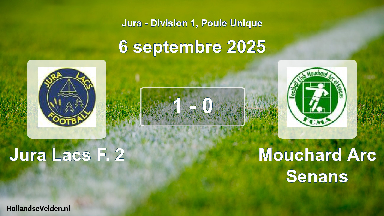 Total number of matches played: Jura Lacs F. 2 - Mouchard Arc Senans 1 - 0 (6 September 2025)