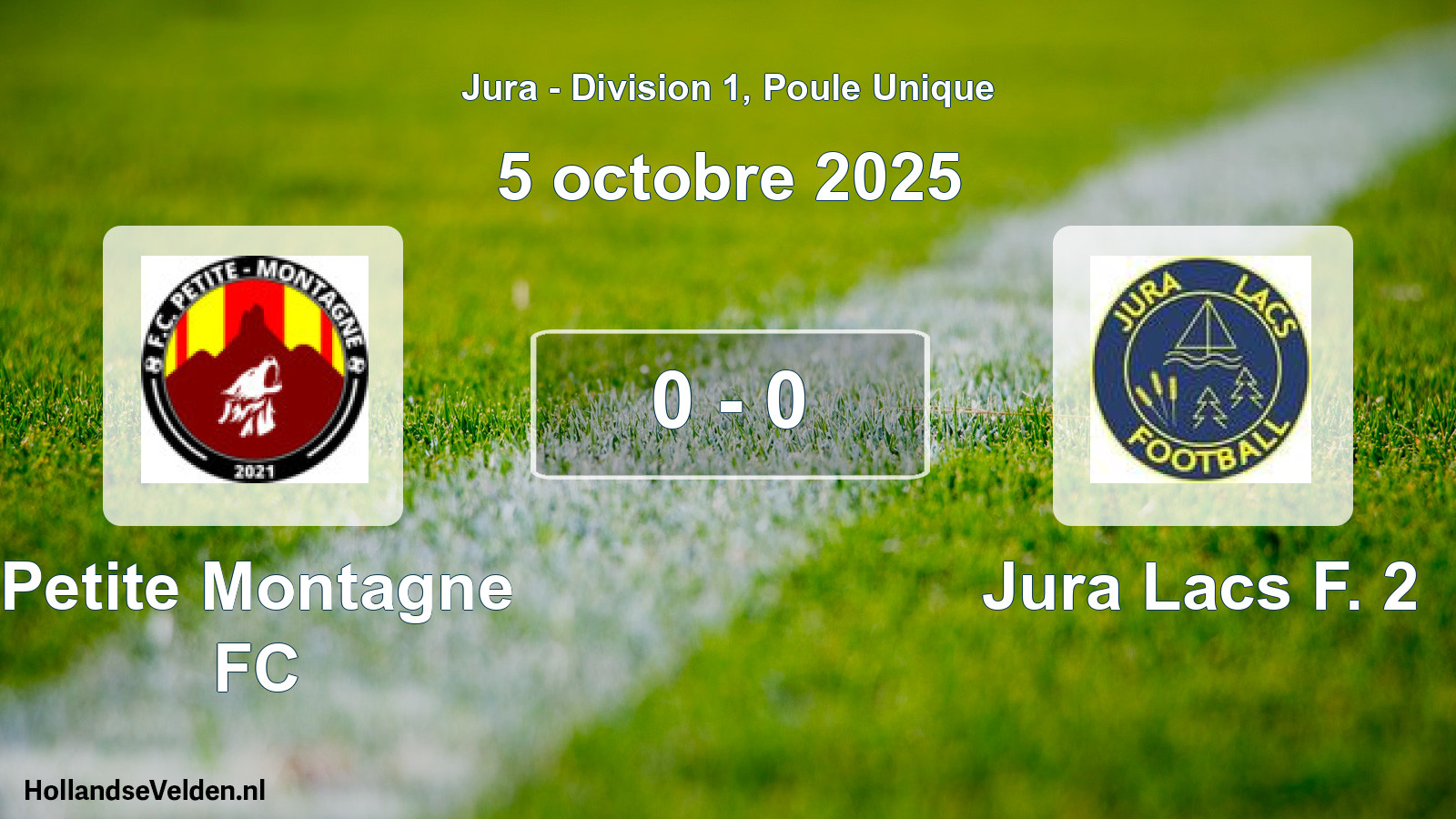 Match joué: Petite Montagne FC - Jura Lacs F. 2 0 - 0 (5 octobre 2025)