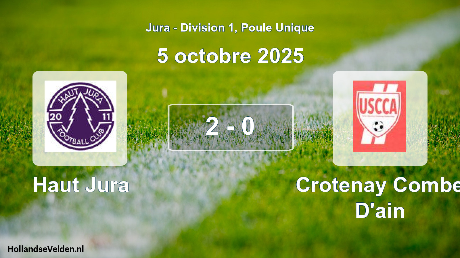 Match joué: Haut Jura - Crotenay Combe D'ain 2 - 0 (5 octobre 2025)