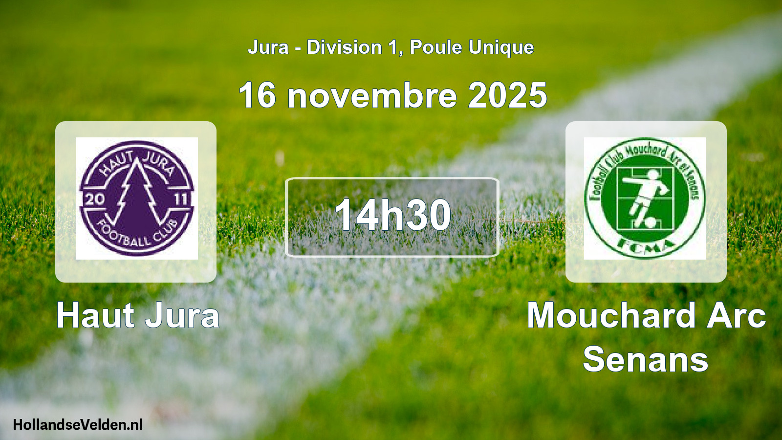 Match programmé: Haut Jura - Mouchard Arc Senans (16 novembre 2025)