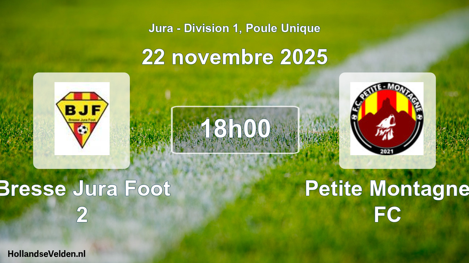 Geplande wedstrijd: Bresse Jura Foot 2 - Petite Montagne FC (22 november 2025)