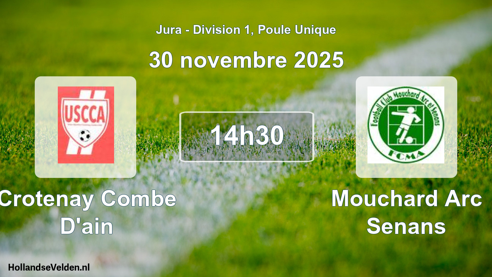 Match programmé: Crotenay Combe D'ain - Mouchard Arc Senans (30 novembre 2025)