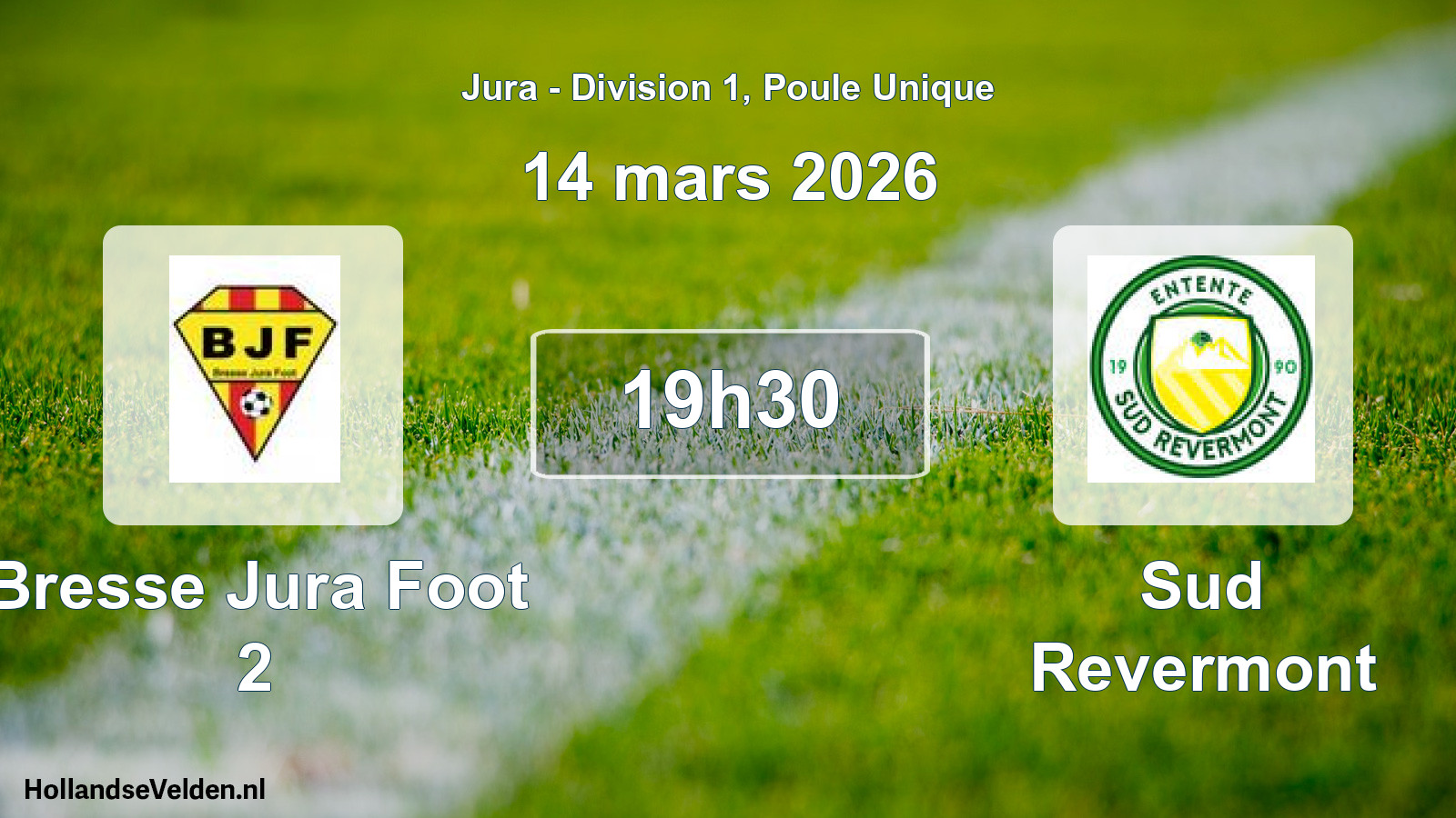 Scheduled Match: Bresse Jura Foot 2 - Sud Revermont (14 March 2026)