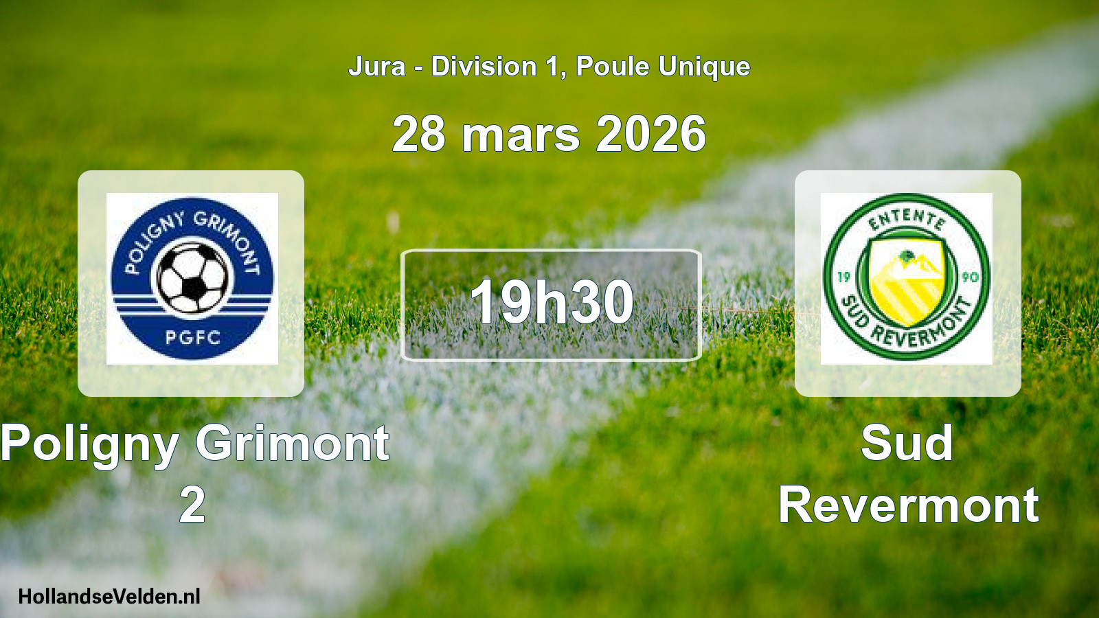Match programmé: Poligny Grimont 2 - Sud Revermont (28 mars 2026)