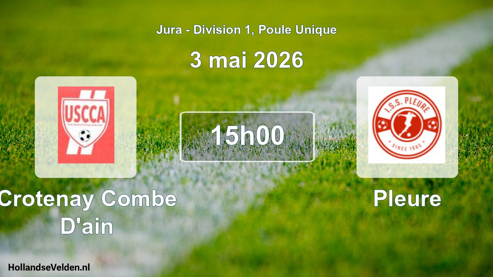 Geplande wedstrijd: Crotenay Combe D'ain - Pleure (3 mei 2026)