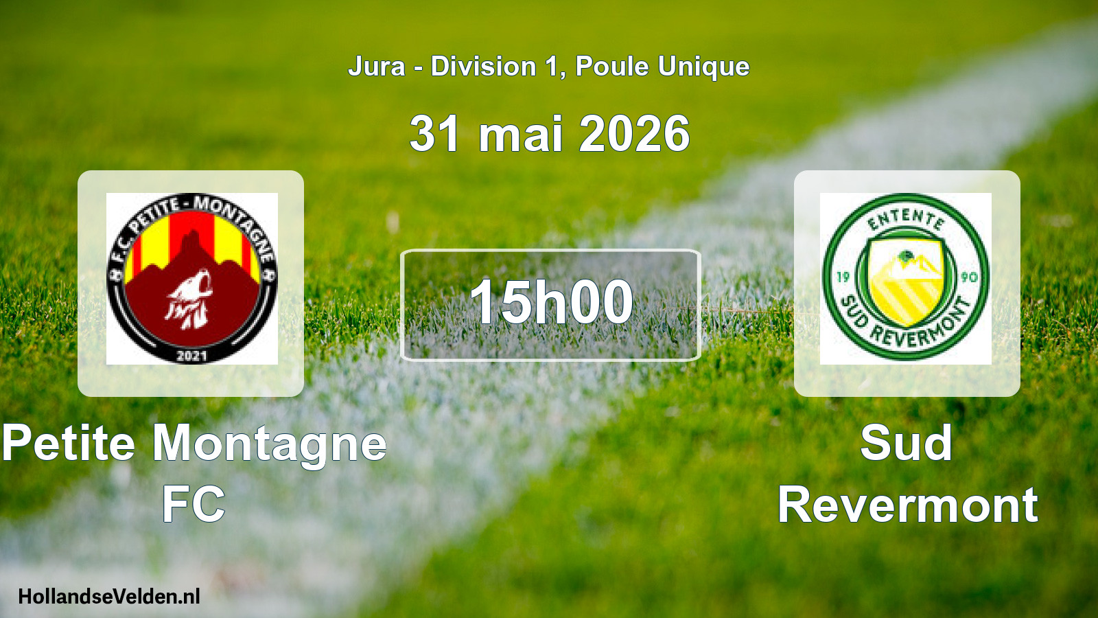 Match programmé: Petite Montagne FC - Sud Revermont (31 mai 2026)