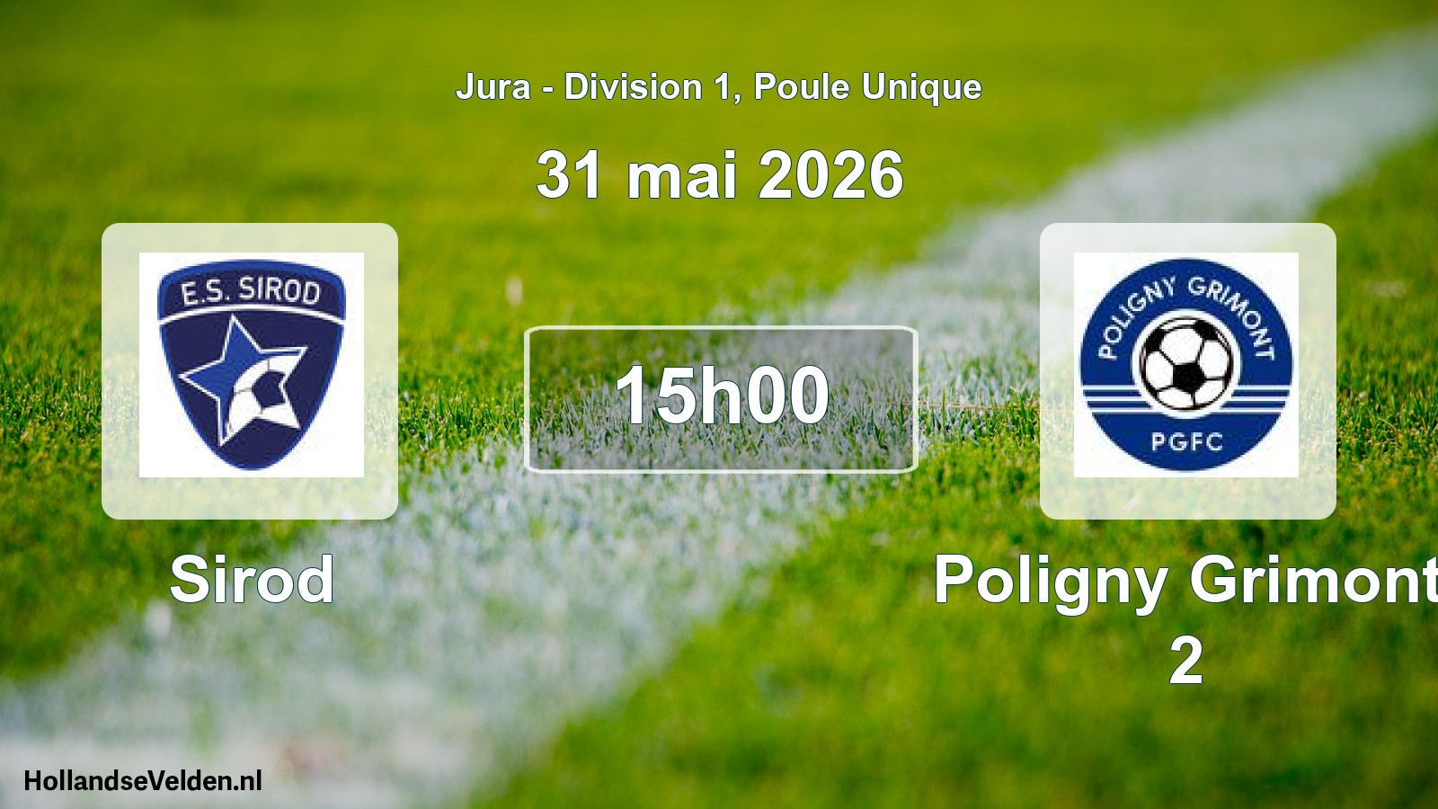 Geplande wedstrijd: Sirod - Poligny Grimont 2 (31 mei 2026)