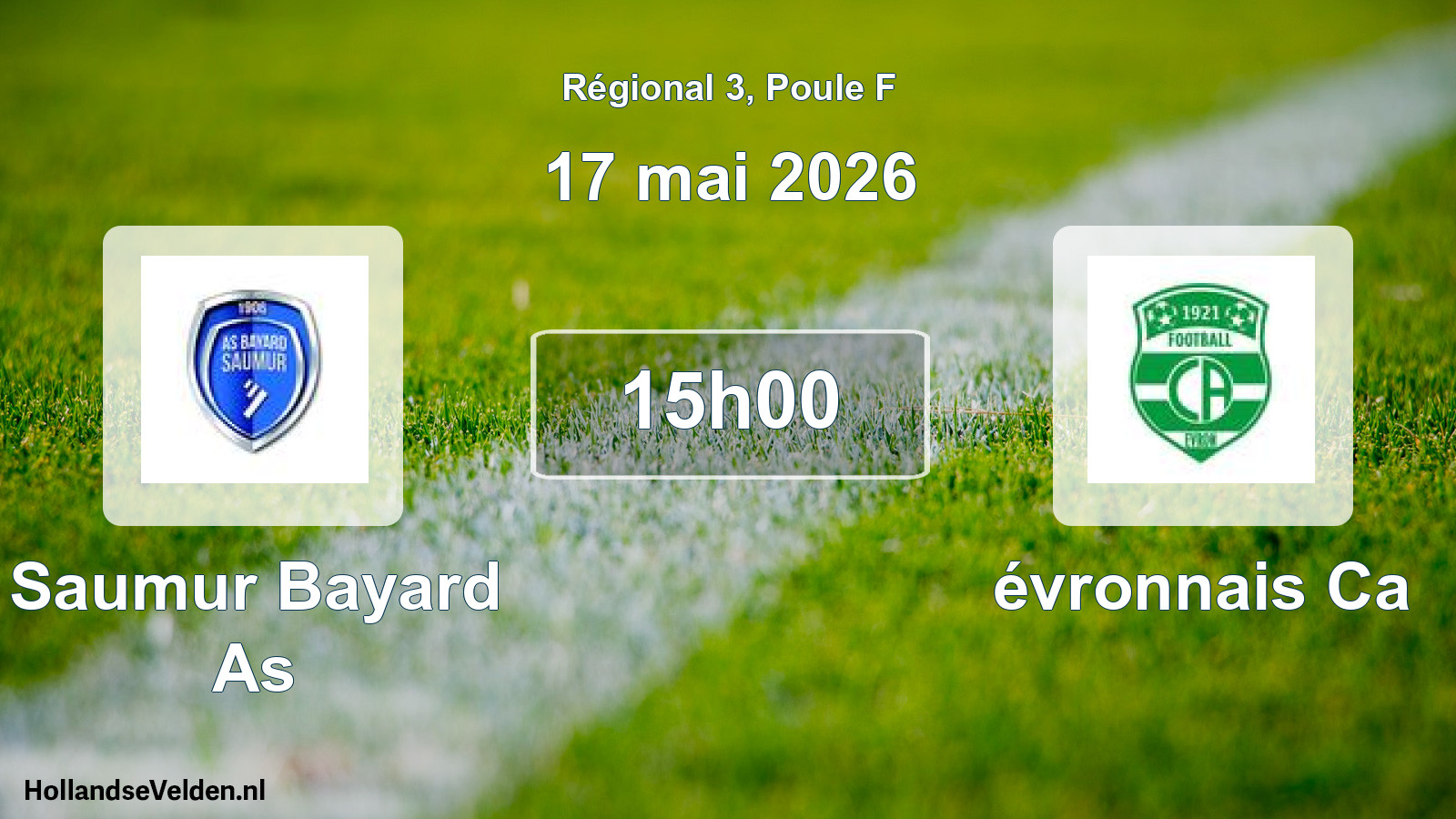 Geplande wedstrijd: Saumur Bayard As - évronnais Ca (17 mei 2026)