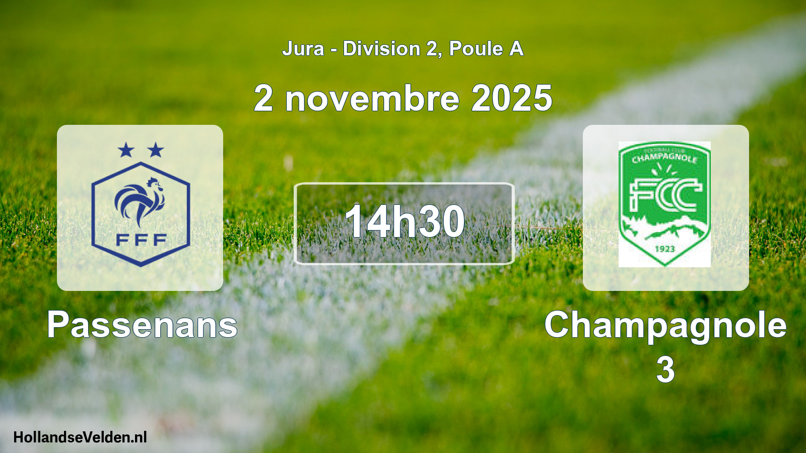 Match programmé: Passenans - Champagnole 3 (2 novembre 2025)
