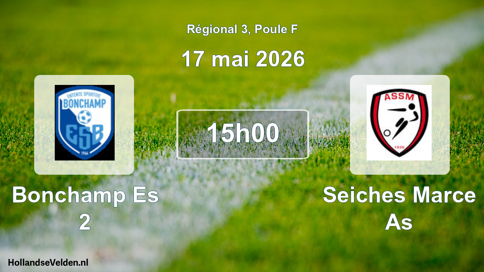 Geplande wedstrijd: Bonchamp Es 2 - Seiches Marce As (17 mei 2026)