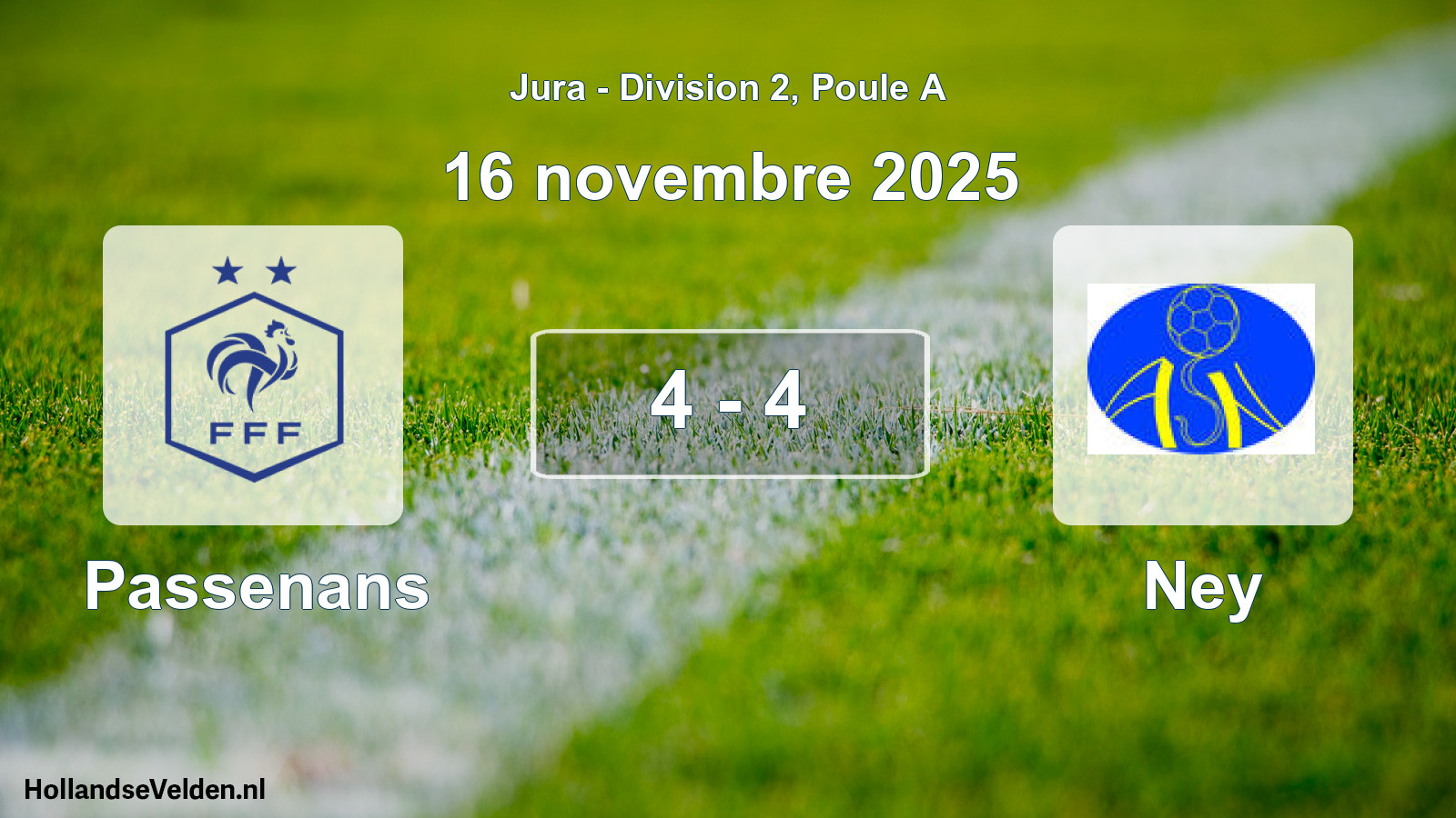 Match joué: Passenans - Ney 4 - 4 (16 novembre 2025)