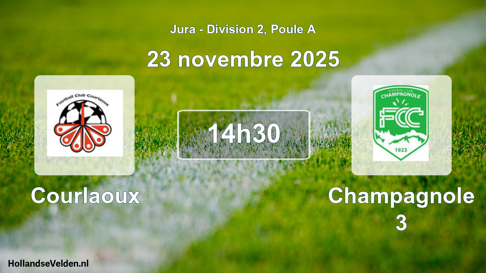 Match programmé: Courlaoux - Champagnole 3 (23 novembre 2025)