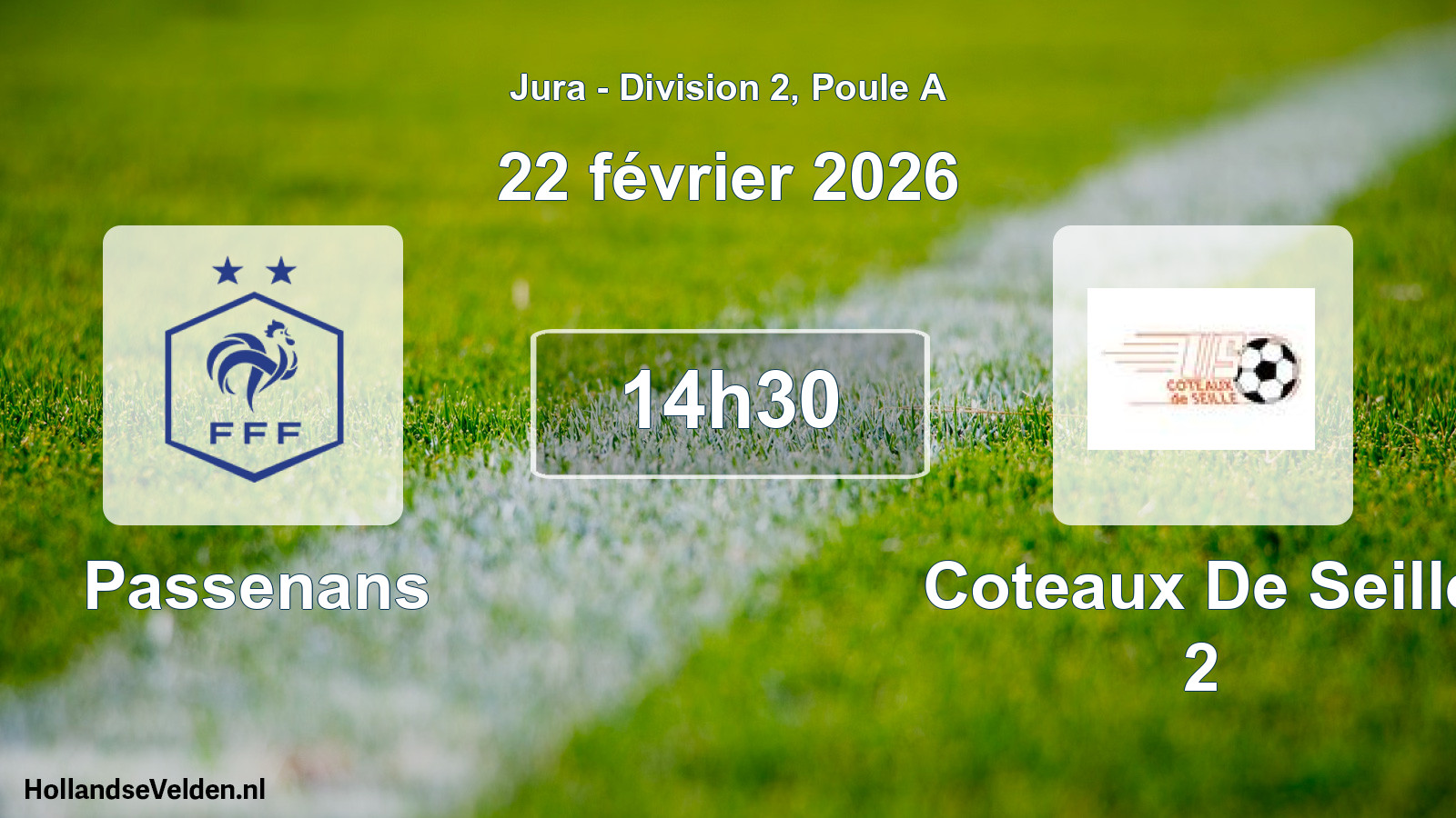 Match programmé: Passenans - Coteaux De Seille 2 (22 février 2026)