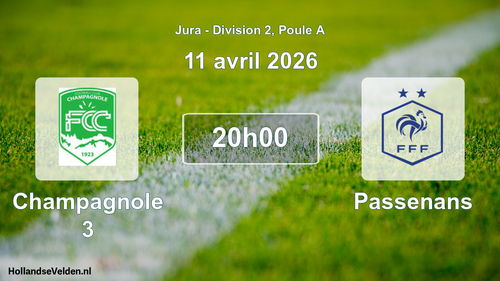 Scheduled Match: Champagnole 3 - Passenans (11 April 2026)