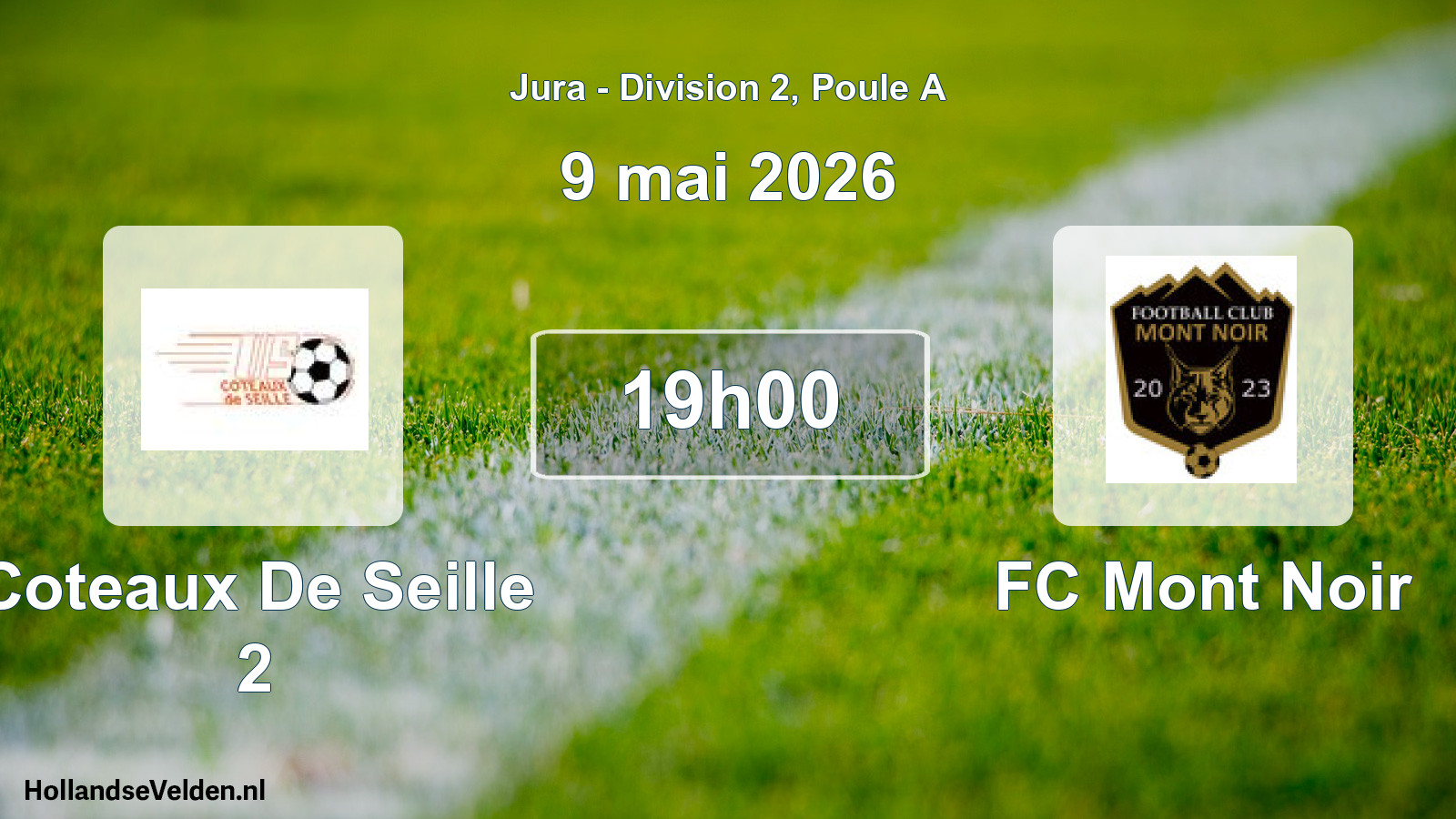 Match programmé: Coteaux De Seille 2 - FC Mont Noir (9 mai 2026)