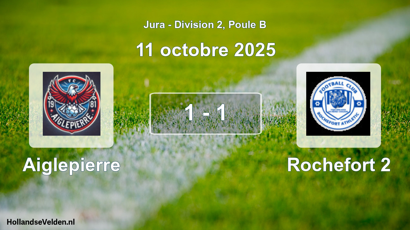 Total number of matches played: Aiglepierre - Rochefort 2 1 - 1 (11 October 2025)