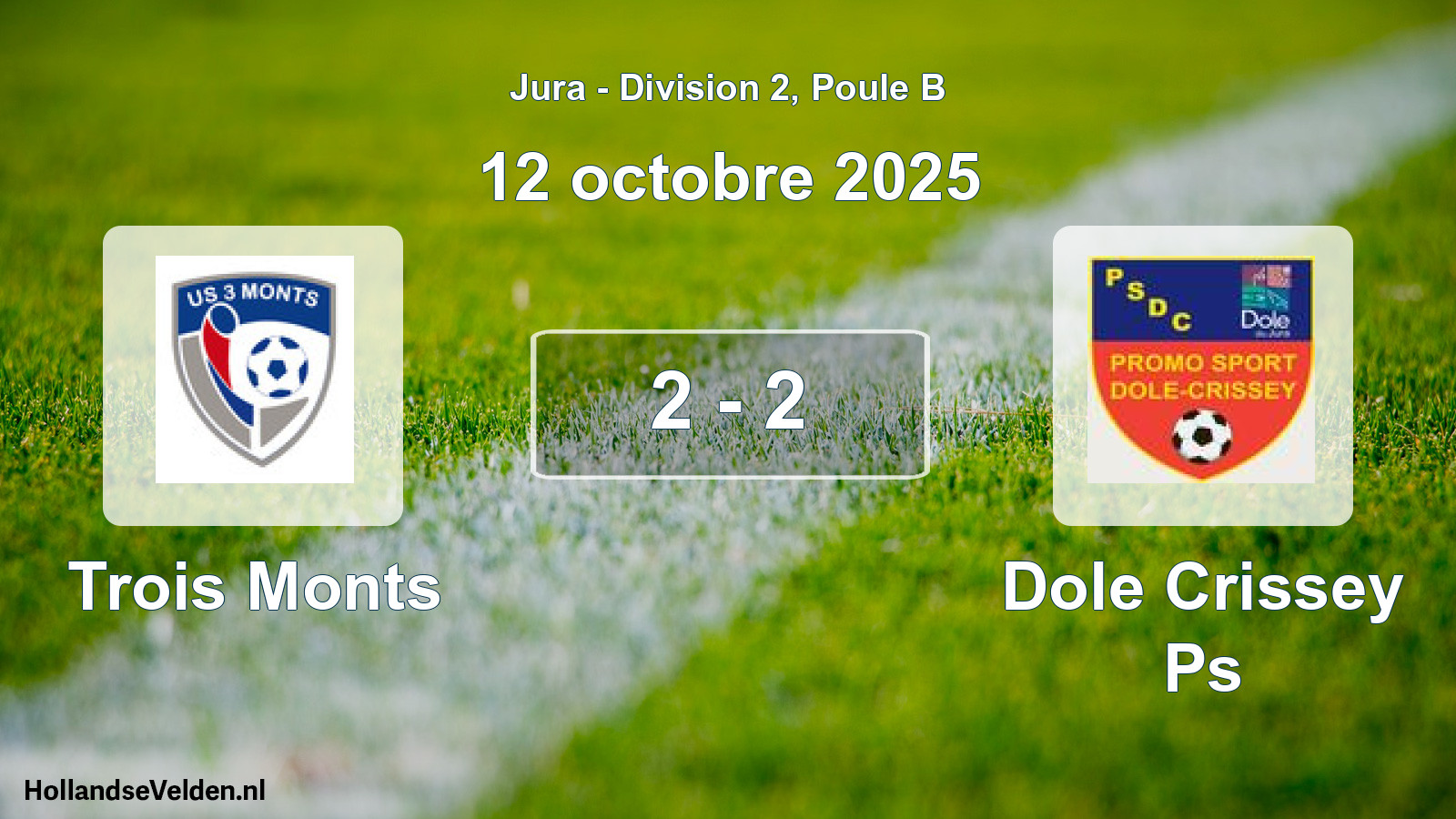 Total number of matches played: Trois Monts - Dole Crissey Ps 2 - 2 (12 October 2025)