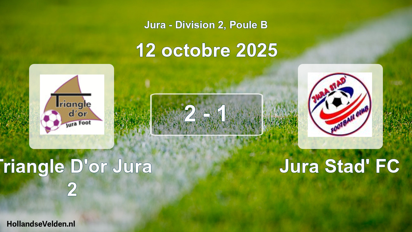 Match joué: Triangle D'or Jura 2 - Jura Stad' FC 2 - 1 (12 octobre 2025)
