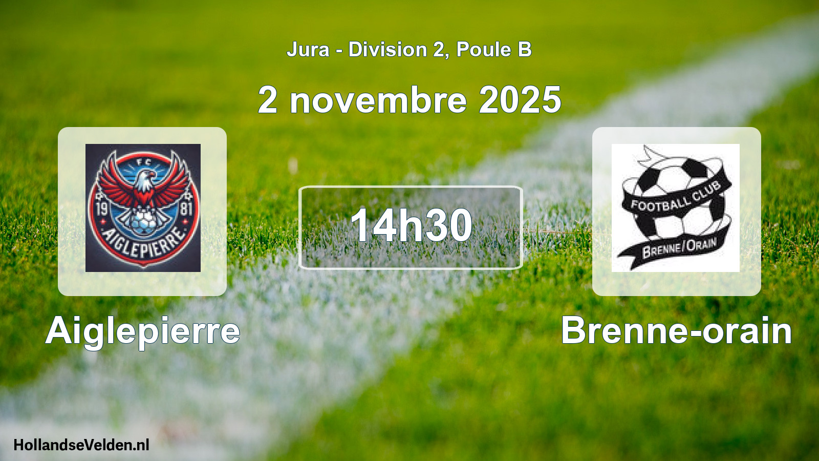Match programmé: Aiglepierre - Brenne-orain (2 novembre 2025)