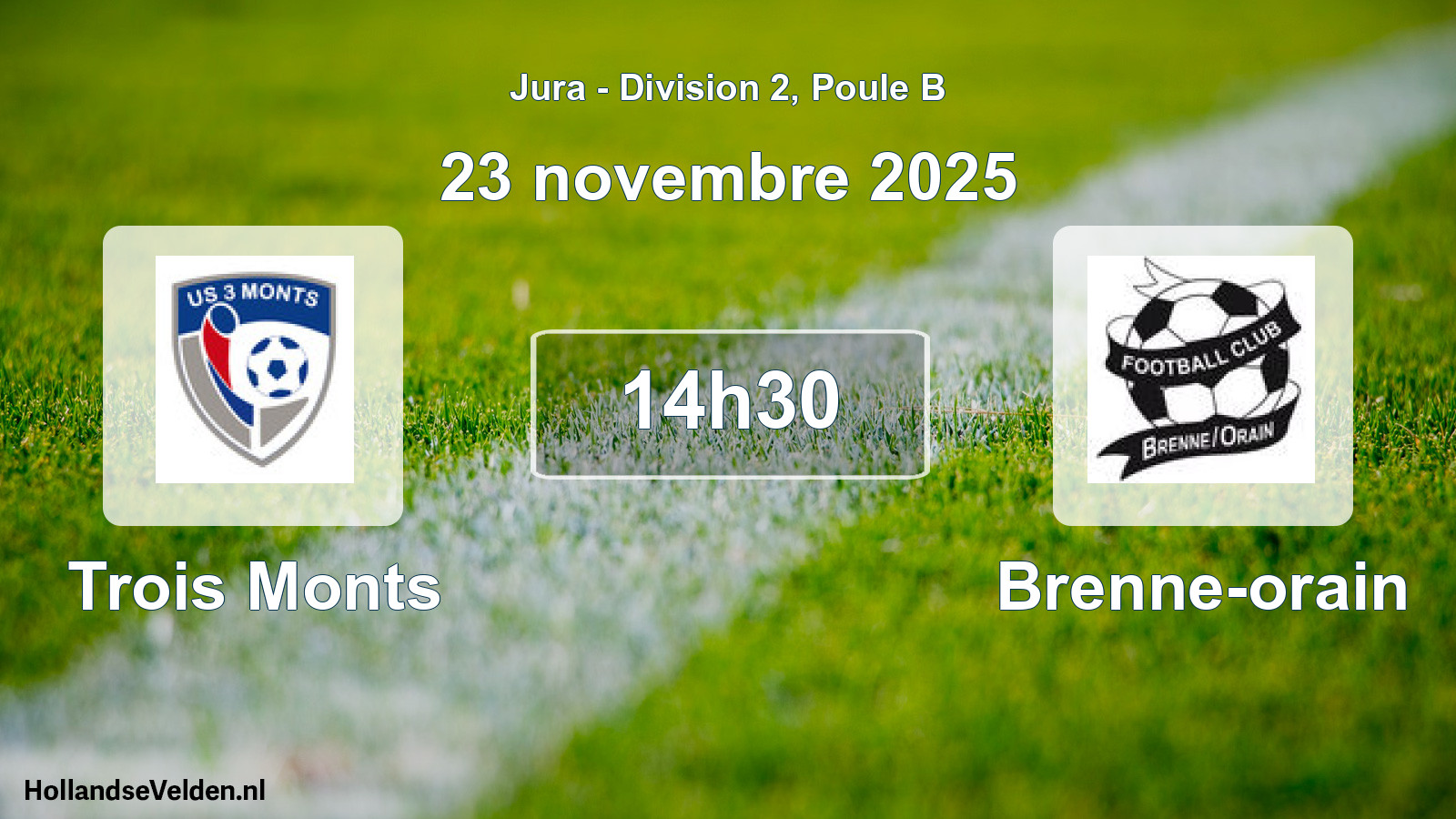 Match programmé: Trois Monts - Brenne-orain (23 novembre 2025)