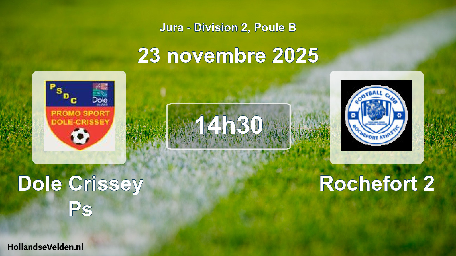 Geplande wedstrijd: Dole Crissey Ps - Rochefort 2 (23 november 2025)