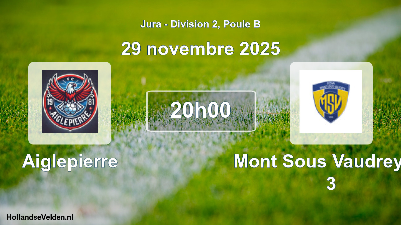 Match programmé: Aiglepierre - Mont Sous Vaudrey Va 3 (29 novembre 2025)