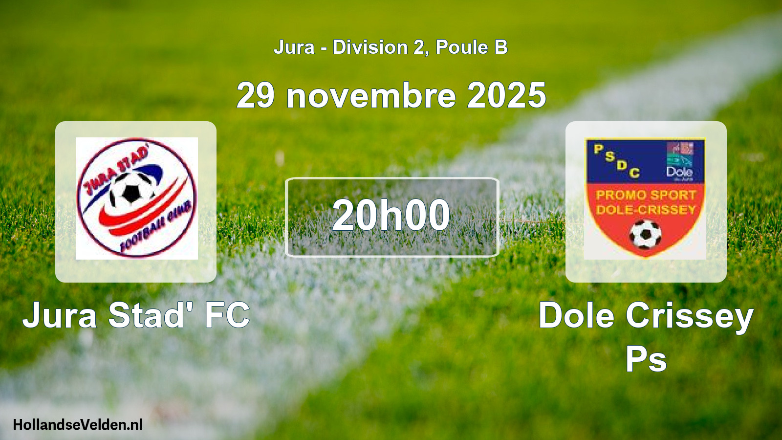 Match programmé: Jura Stad' FC - Dole Crissey Ps (29 novembre 2025)