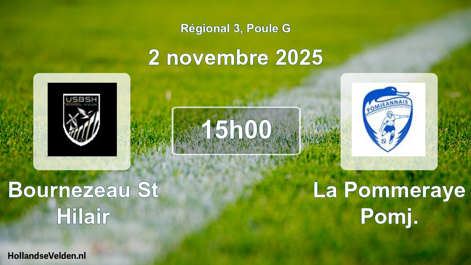Geplande wedstrijd: Bournezeau St Hilair - La Pommeraye Pomj. (2 novembre 2025)