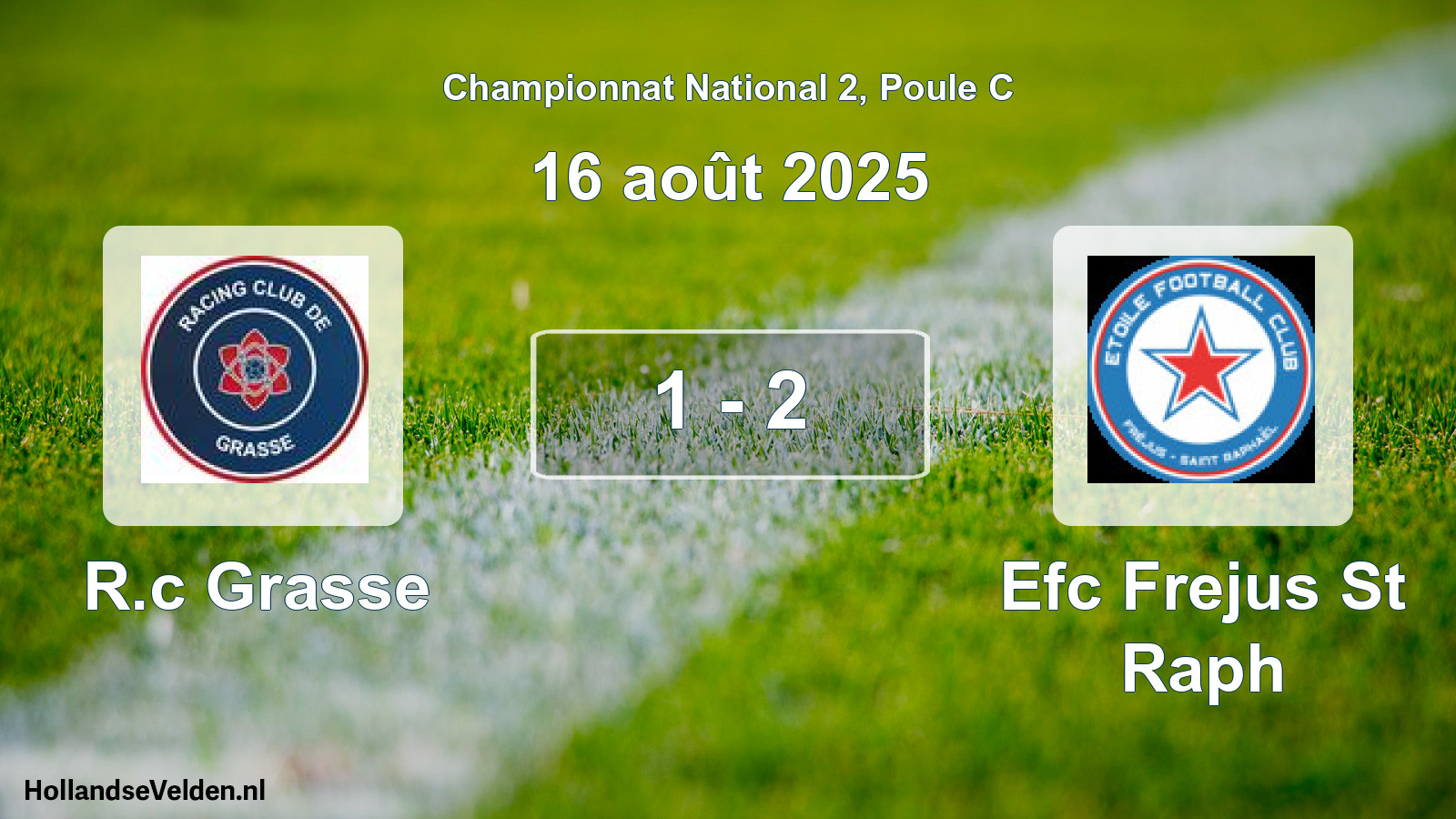 Gespeelde wedstrijd: R.c Grasse - Efc Frejus St Raph 1 - 2 (16 augustus 2025)
