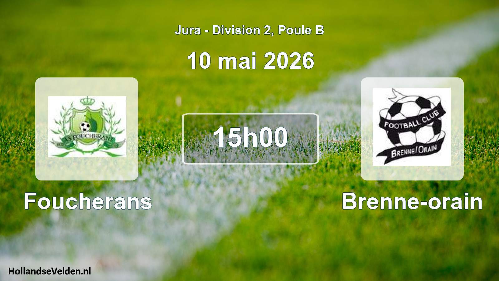 Match programmé: Foucherans - Brenne-orain (10 mai 2026)