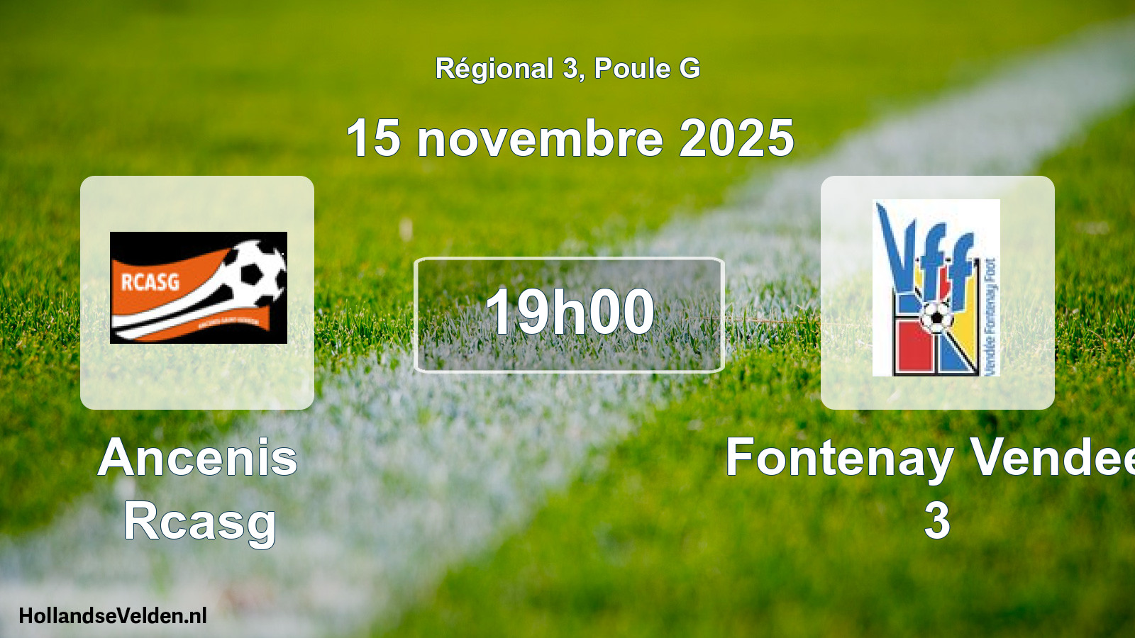 Scheduled Match: Ancenis Rcasg - Fontenay Vendee 3 (15 November 2025)