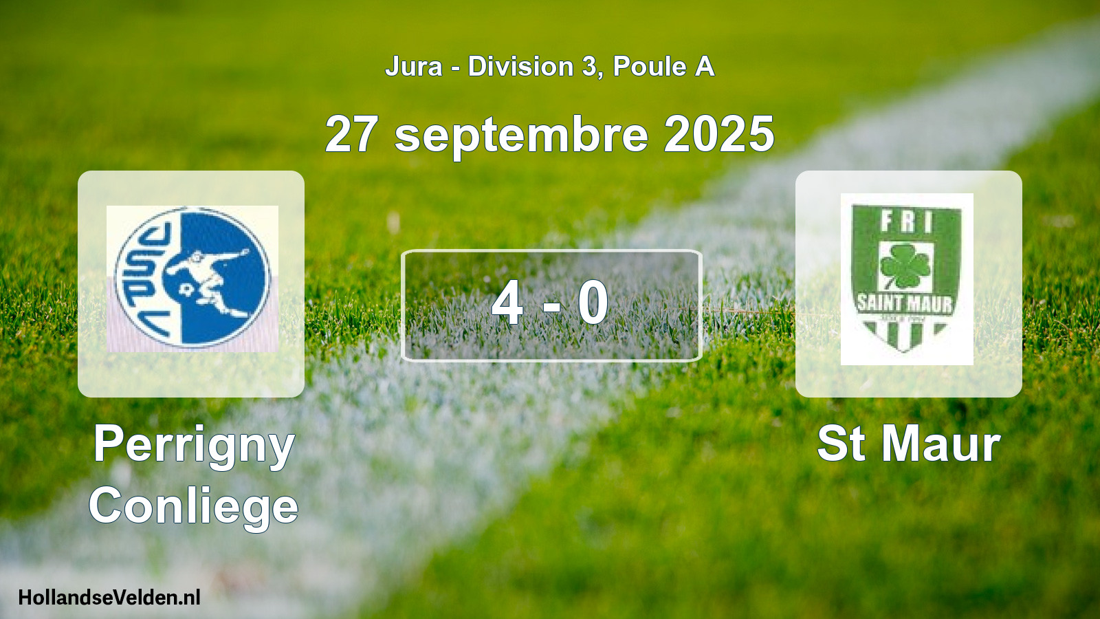 Gespeelde wedstrijd: Perrigny Conliege - St Maur 4 - 0 (27 september 2025)