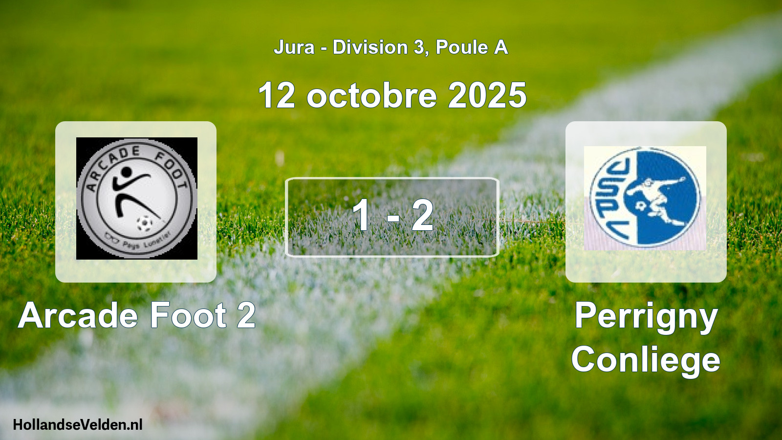 Match joué: Arcade Foot 2 - Perrigny Conliege 1 - 2 (12 octobre 2025)