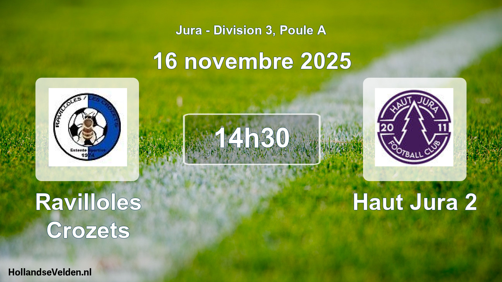 Match programmé: Ravilloles Crozets - Haut Jura 2 (16 novembre 2025)