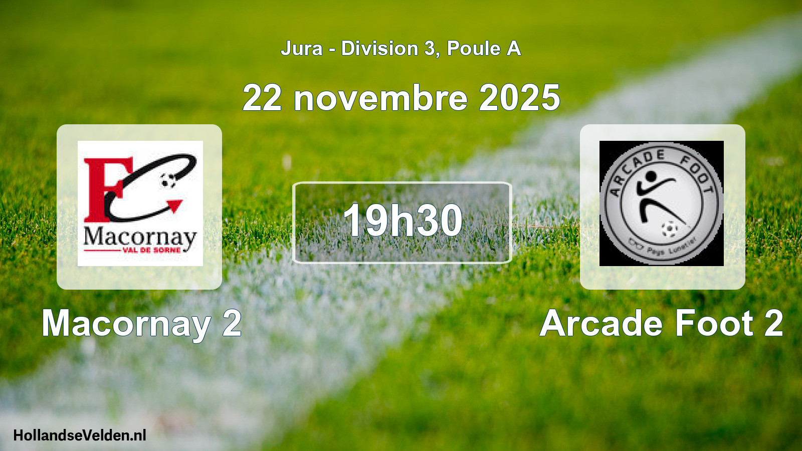 Match programmé: Macornay 2 - Arcade Foot 2 (22 novembre 2025)