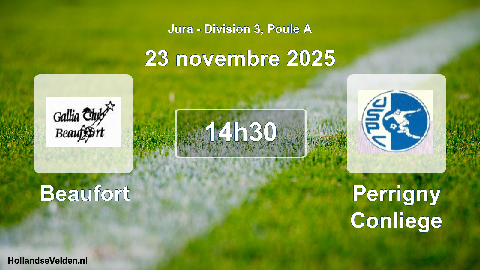 Scheduled Match: Beaufort - Perrigny Conliege (23 November 2025)