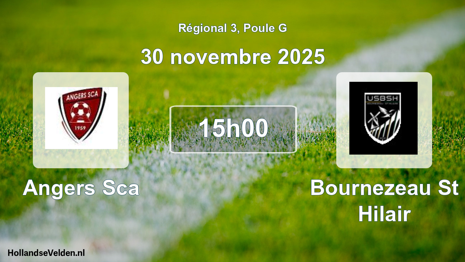 Geplande wedstrijd: Angers Sca - Bournezeau St Hilair (30 novembre 2025)