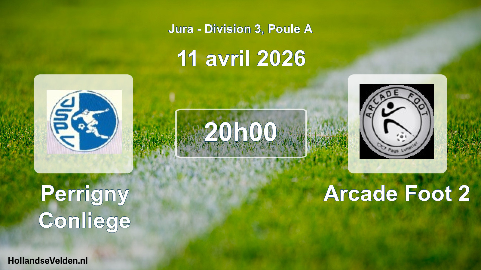 Scheduled Match: Perrigny Conliege - Arcade Foot 2 (11 April 2026)