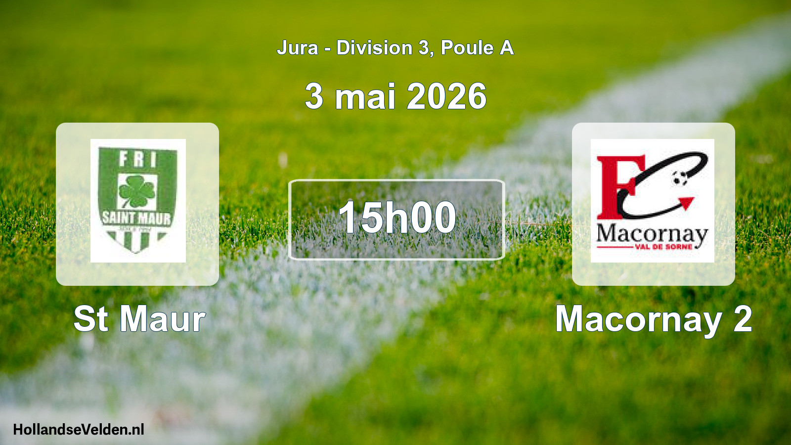 Match programmé: St Maur - Macornay 2 (3 mai 2026)
