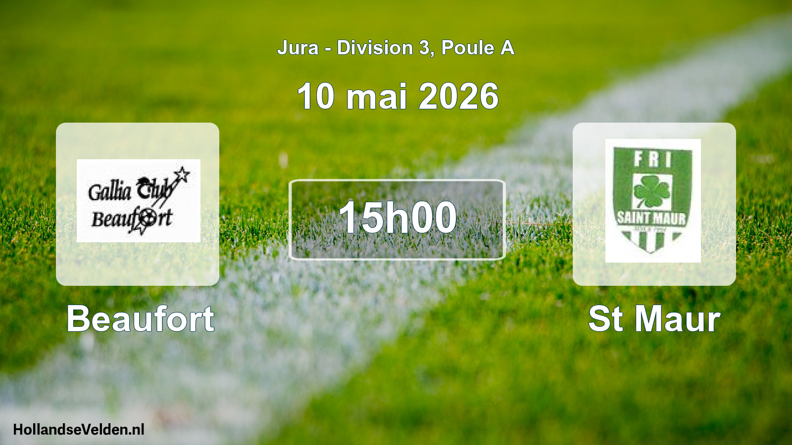 Match programmé: Beaufort - St Maur (10 mai 2026)