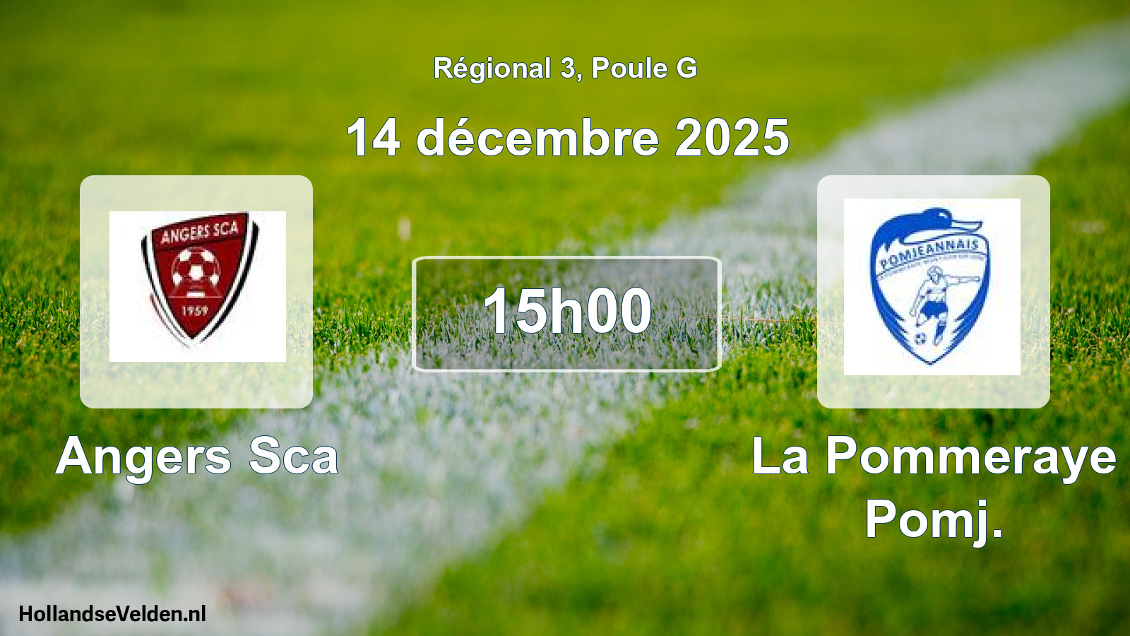 Geplande wedstrijd: Angers Sca - La Pommeraye Pomj. (14 décembre 2025)