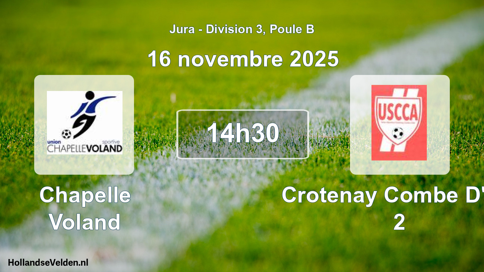 Match programmé: Chapelle Voland - Crotenay Combe D'ain 2 (16 novembre 2025)