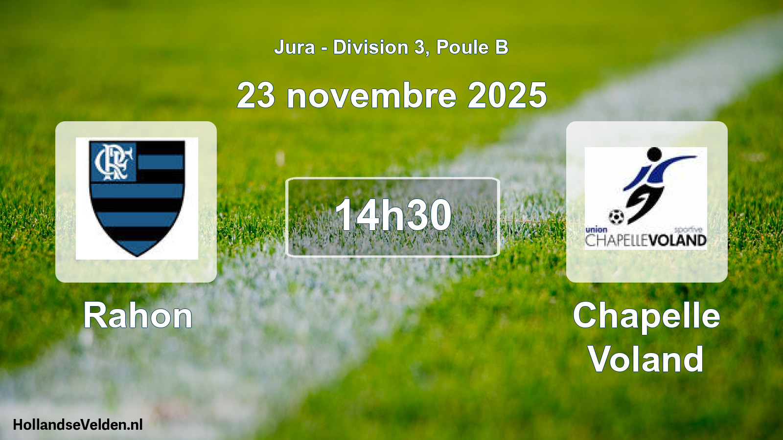 Scheduled Match: Rahon - Chapelle Voland (23 November 2025)