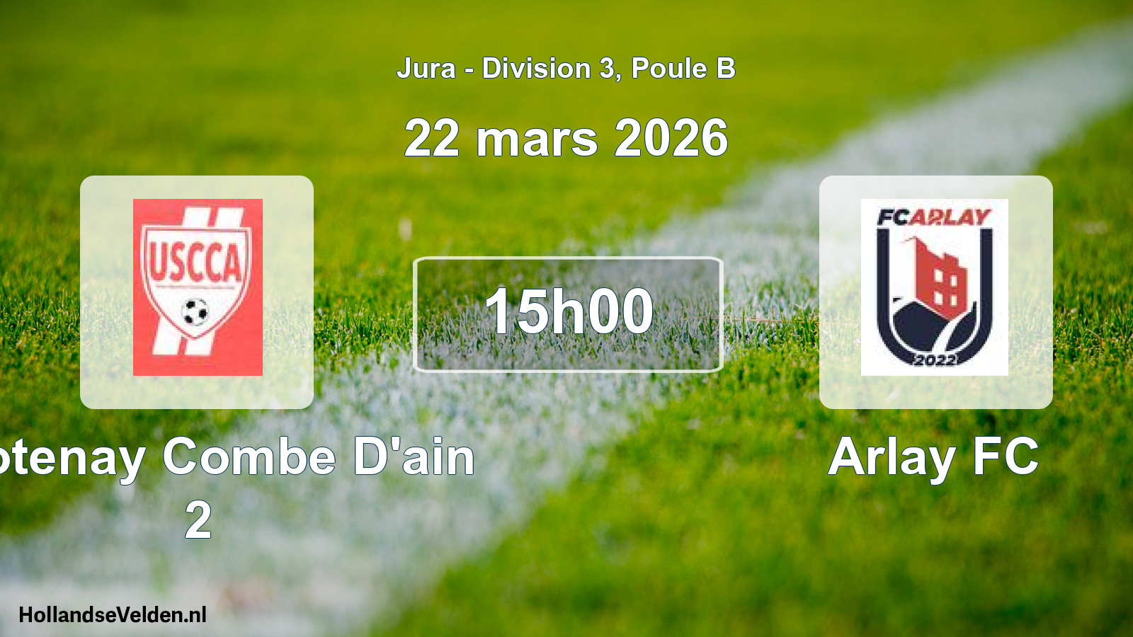 Geplande wedstrijd: Crotenay Combe D'ain 2 - Arlay FC (22 maart 2026)
