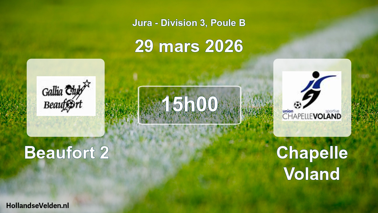 Scheduled Match: Beaufort 2 - Chapelle Voland (29 March 2026)