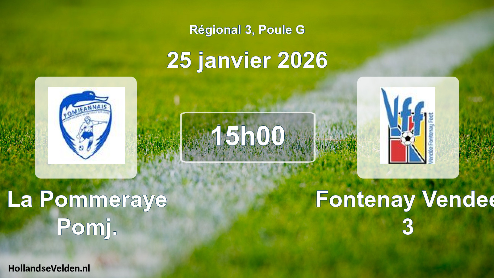 Scheduled Match: La Pommeraye Pomj. - Fontenay Vendee 3 (25 January 2026)