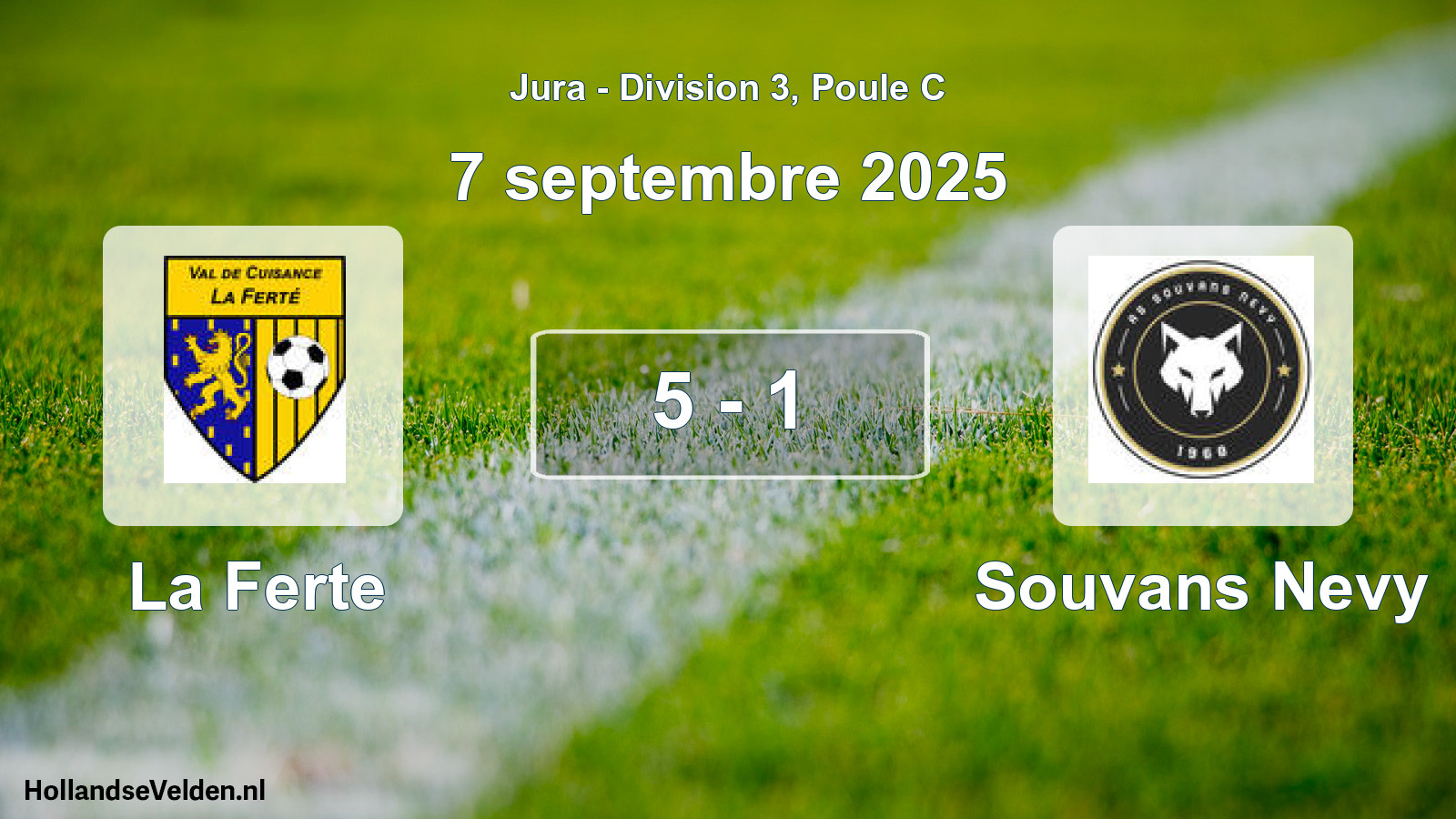 Match joué: La Ferte - Souvans Nevy 5 - 1 (7 septembre 2025)